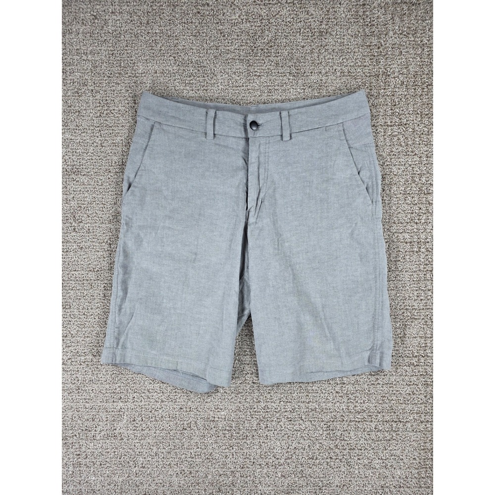 Lululemon Commission Short Size 34x9" Mens Grey Chino Style‎ Golf Shorts
